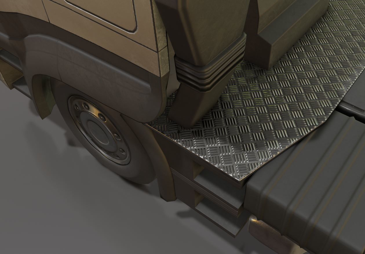 2-Axis Truck High and Low-Poly Version 3D Model Collection_80