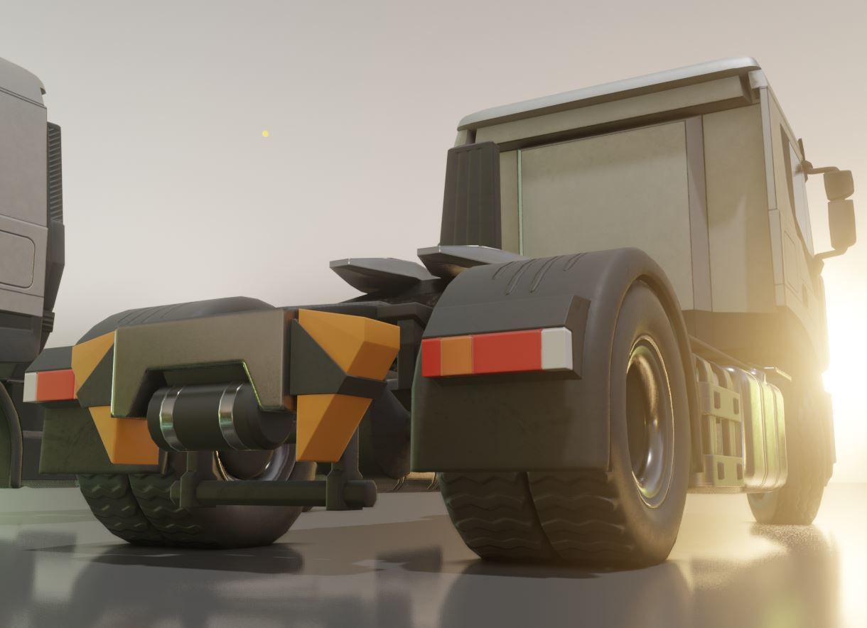 2-Axis Truck High and Low-Poly Version 3D Model Collection_84
