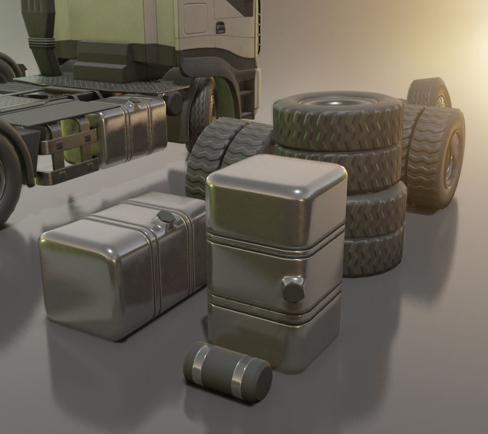 2-Axis Truck High and Low-Poly Version 3D Model Collection_10