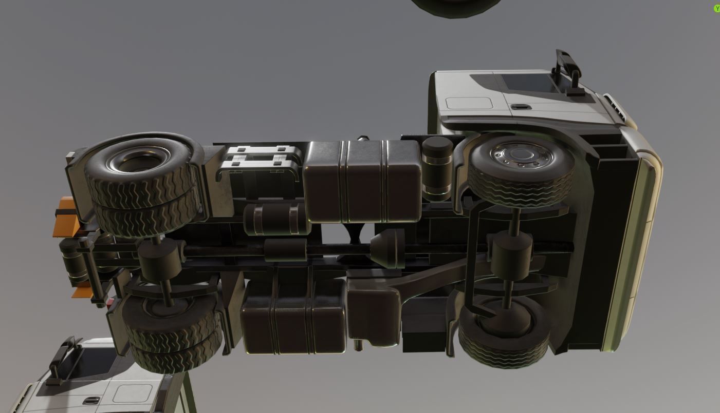 2-Axis Truck High and Low-Poly Version 3D Model Collection_12