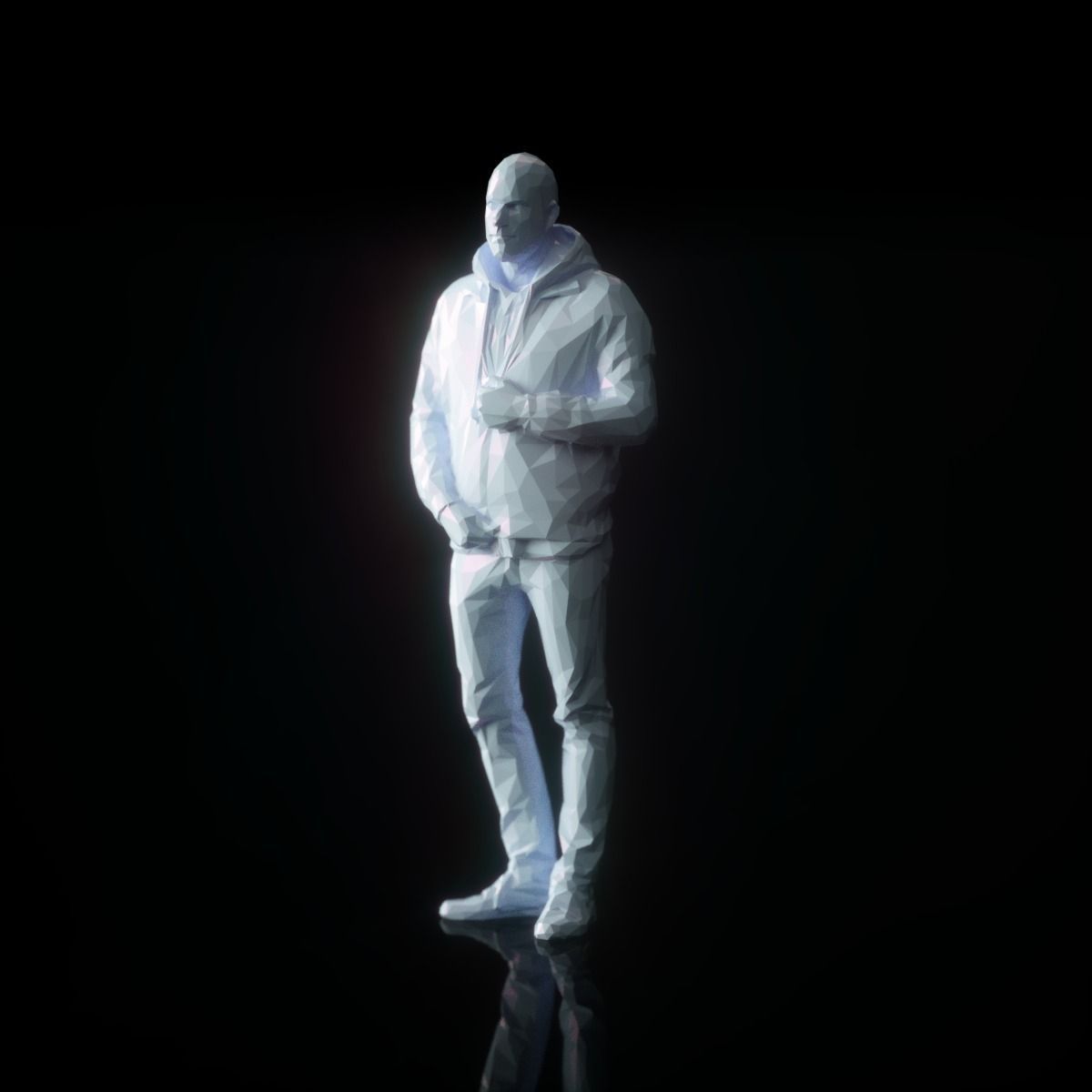 Male Closing Jacket Low-poly 3D model_3