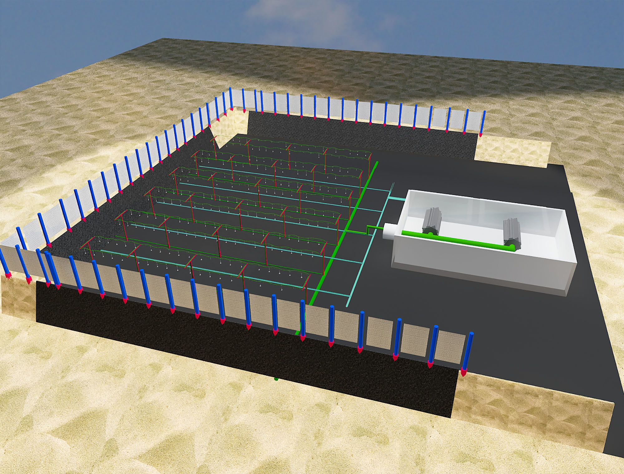 Desert water treatment plant a498 3D model_4