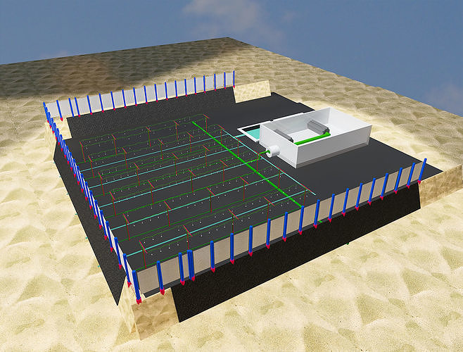 Desert water treatment plant a498 3D model
