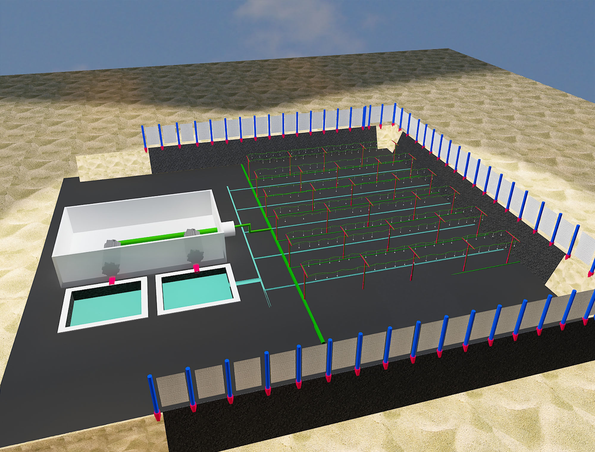 Desert water treatment plant a498 3D model_16