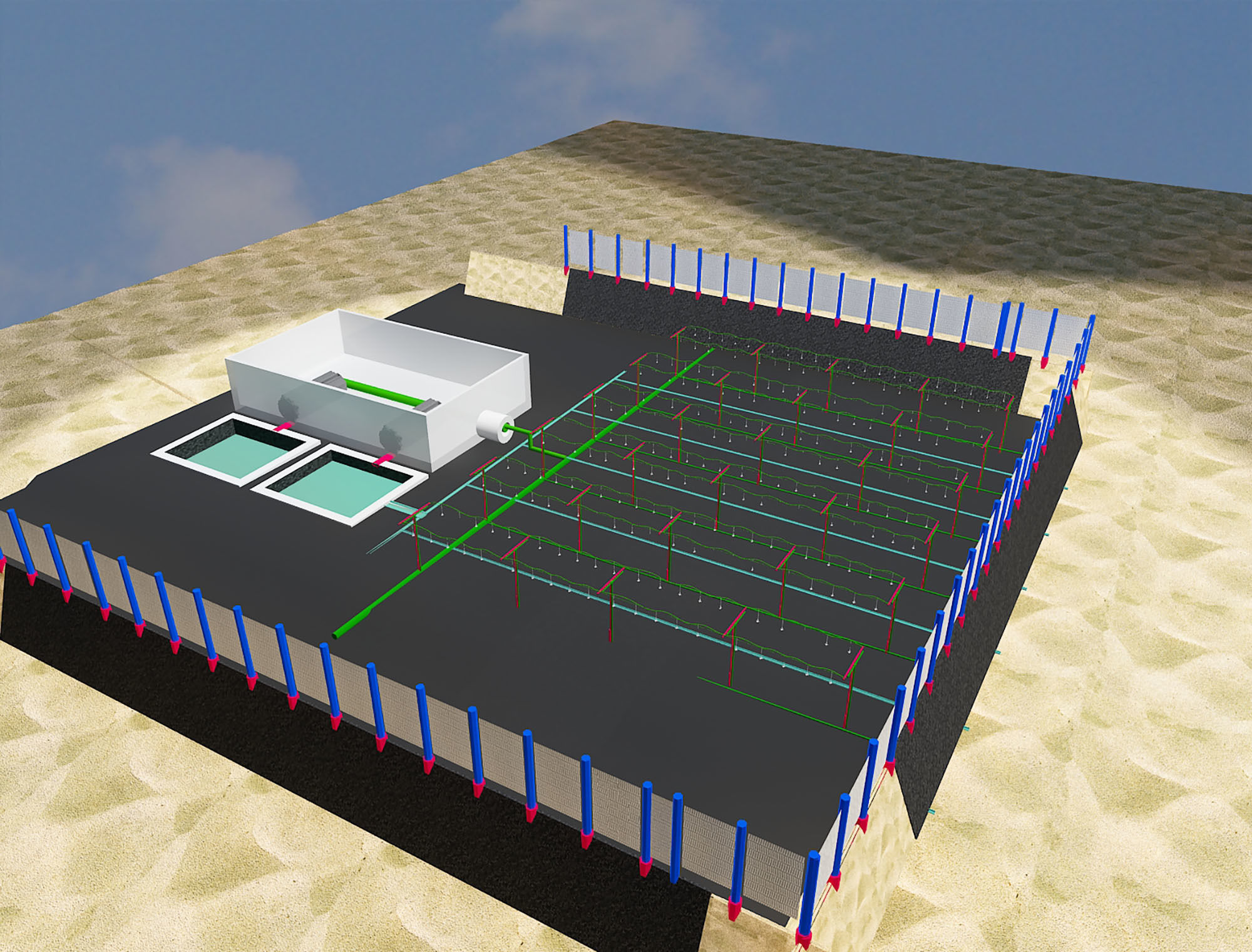 Desert water treatment plant a498 3D model_22