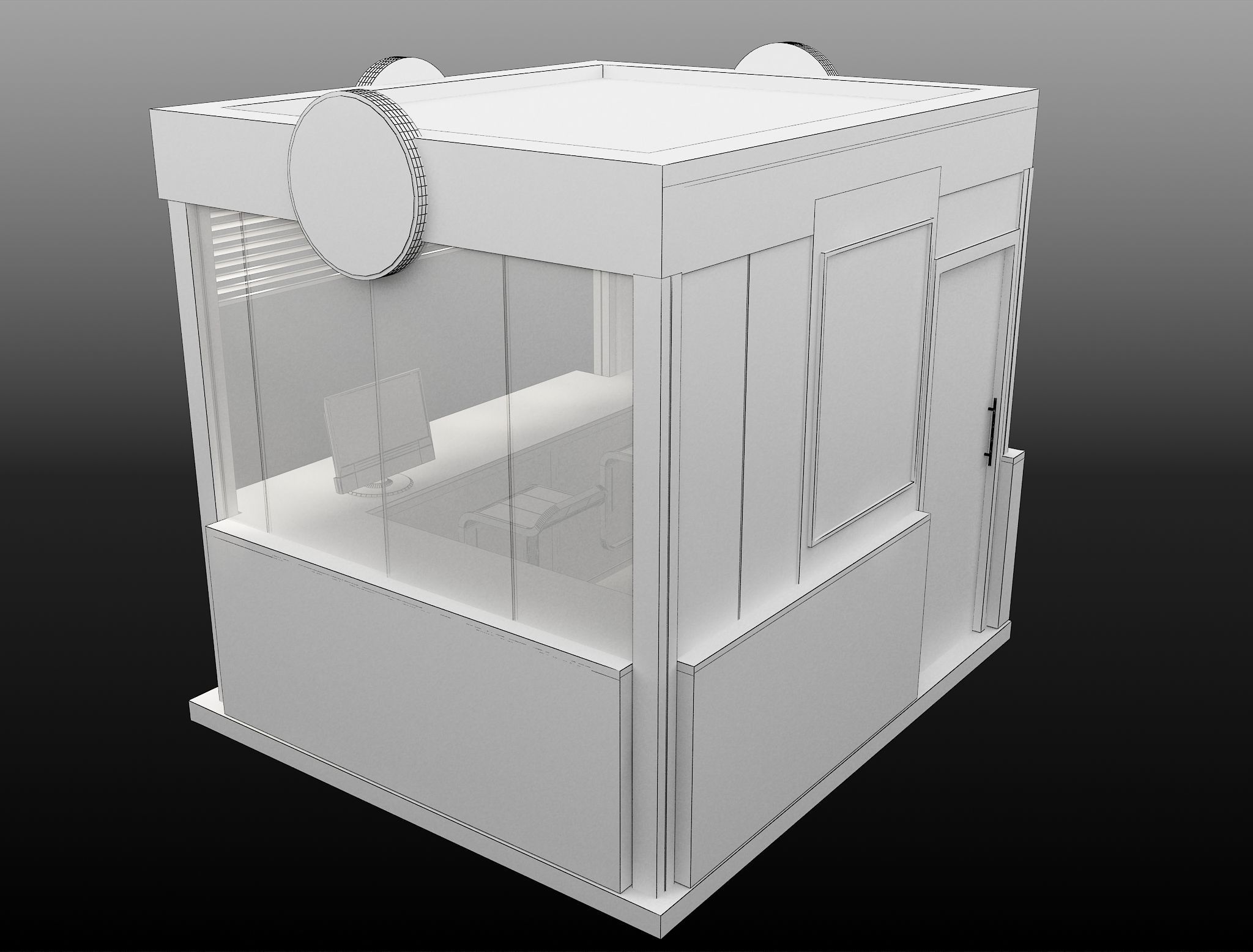 Booth Exhibition Stand a499a  3D model_7
