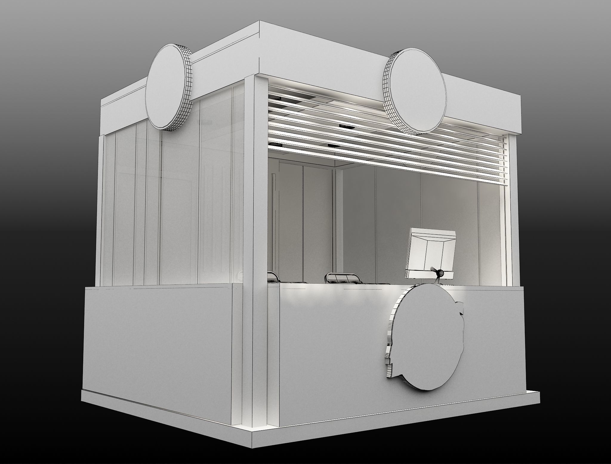 Booth Exhibition Stand a499a  3D model_1
