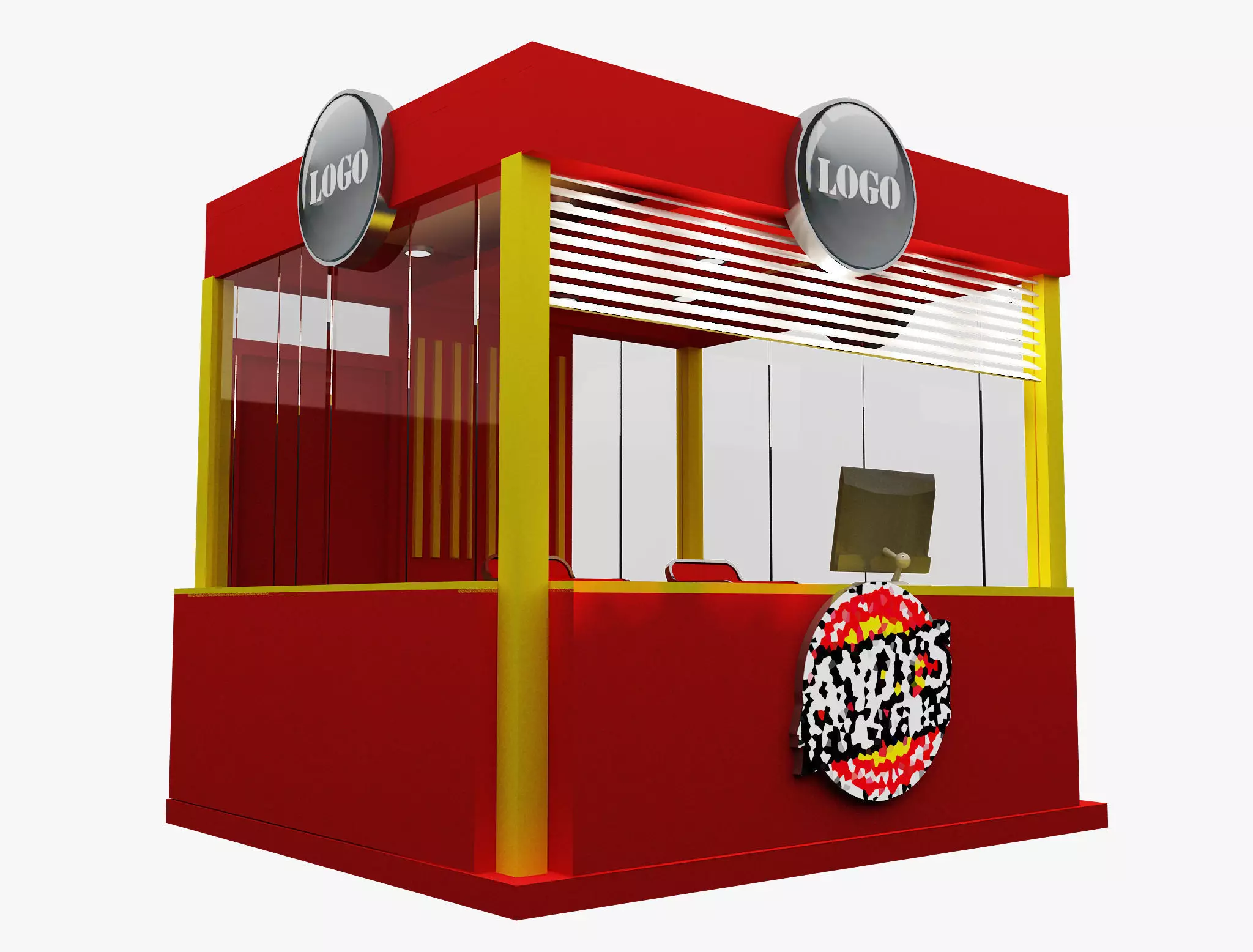 Booth Exhibition Stand a499a  3D model_0
