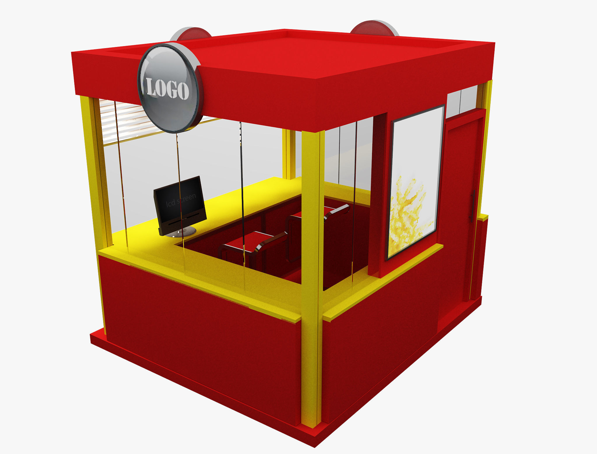 Booth Exhibition Stand a499a  3D model_6