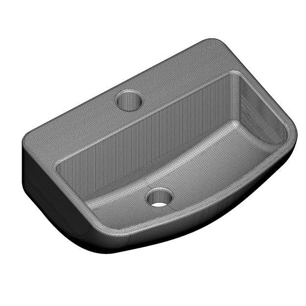 Ceramic Wash Basin 3D model_4