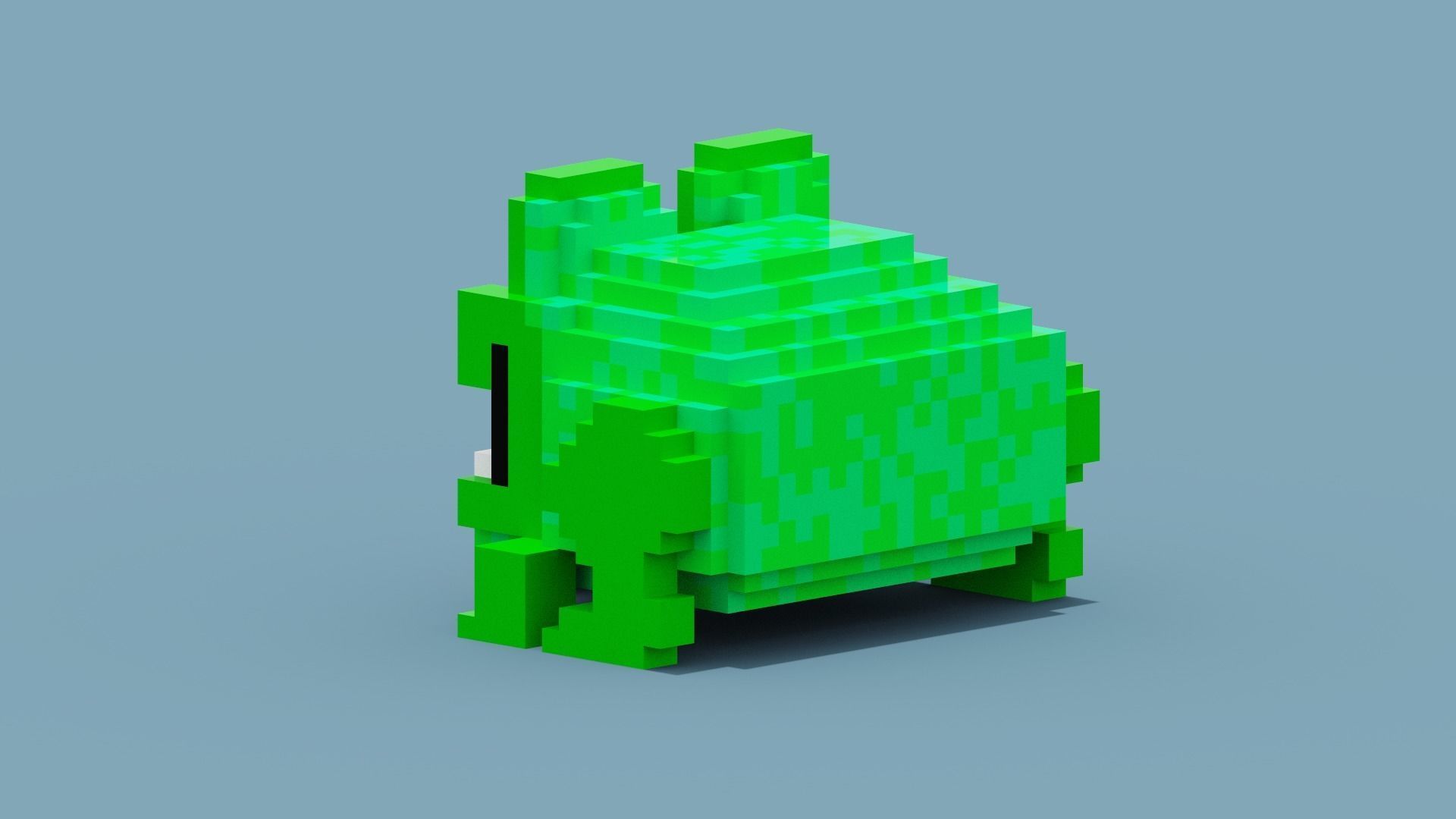 Voxel Frog Low-poly 3D model_3