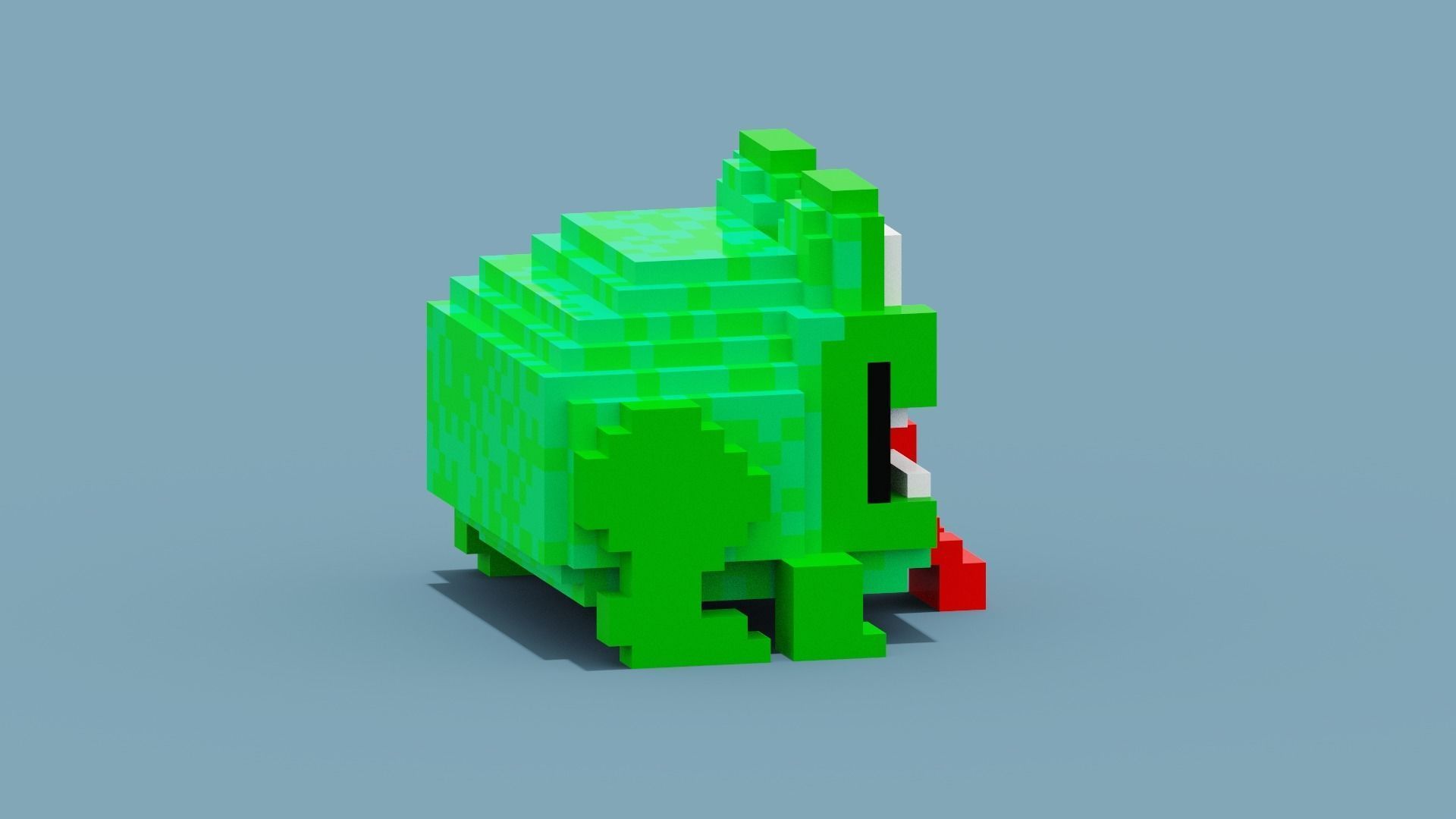 Voxel Frog Low-poly 3D model_7