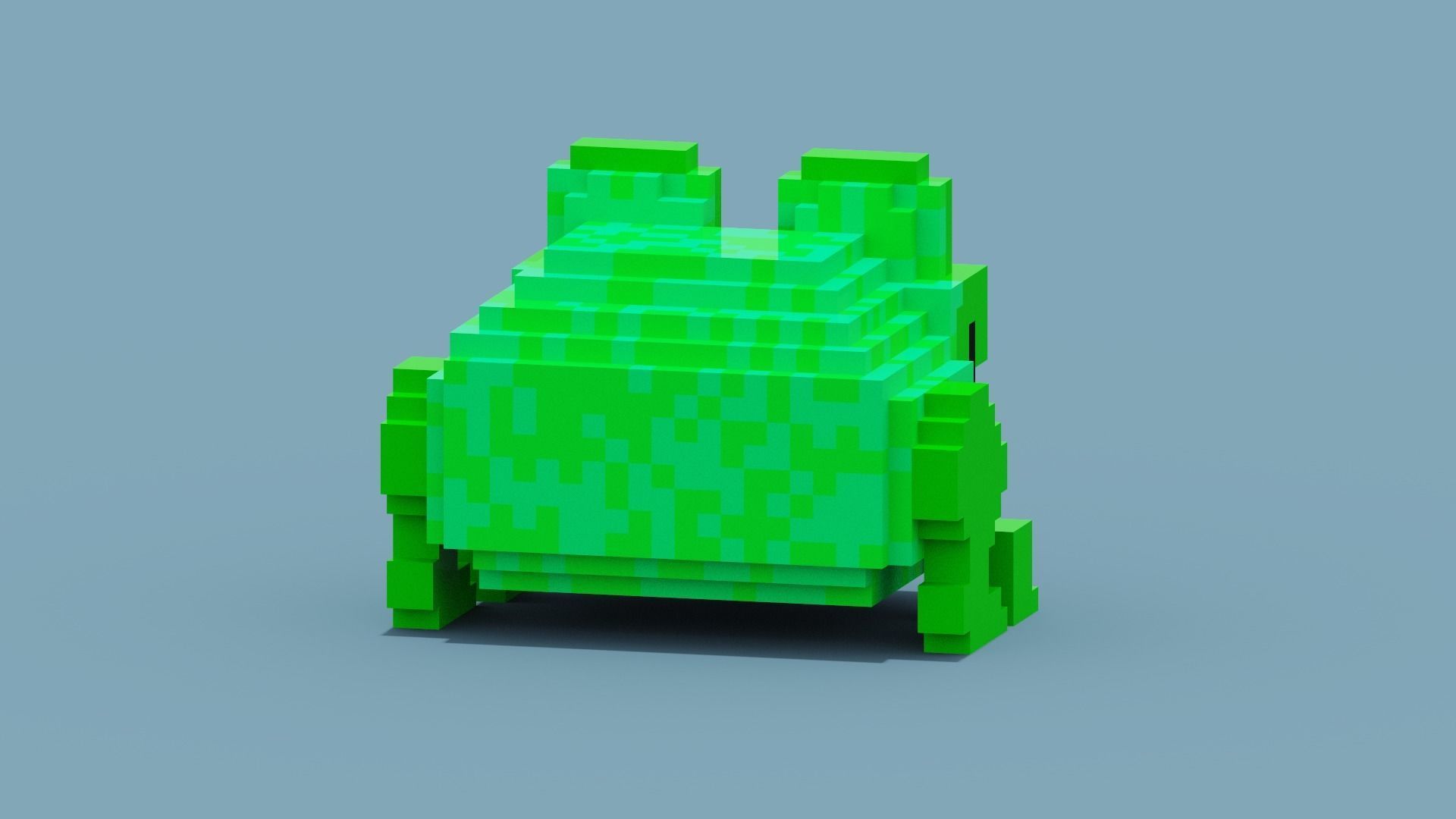 Voxel Frog Low-poly 3D model_5
