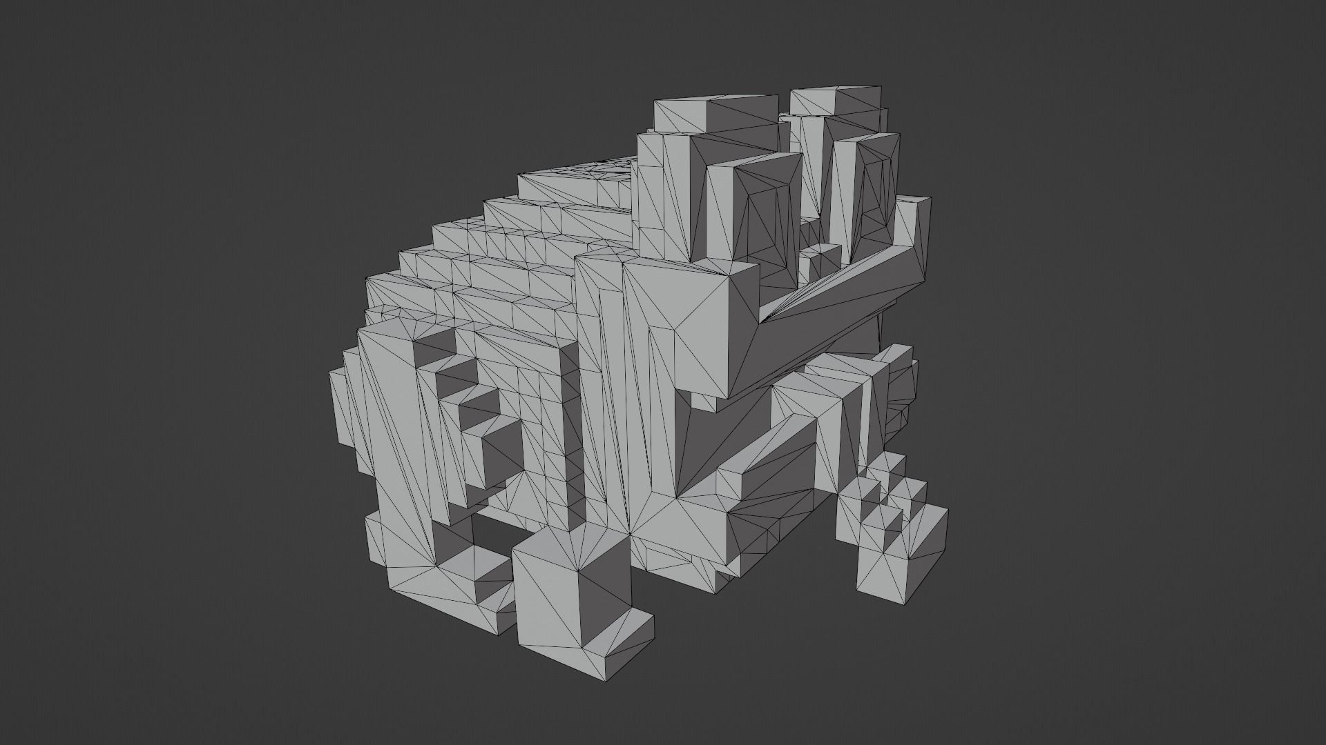 Voxel Frog Low-poly 3D model_12