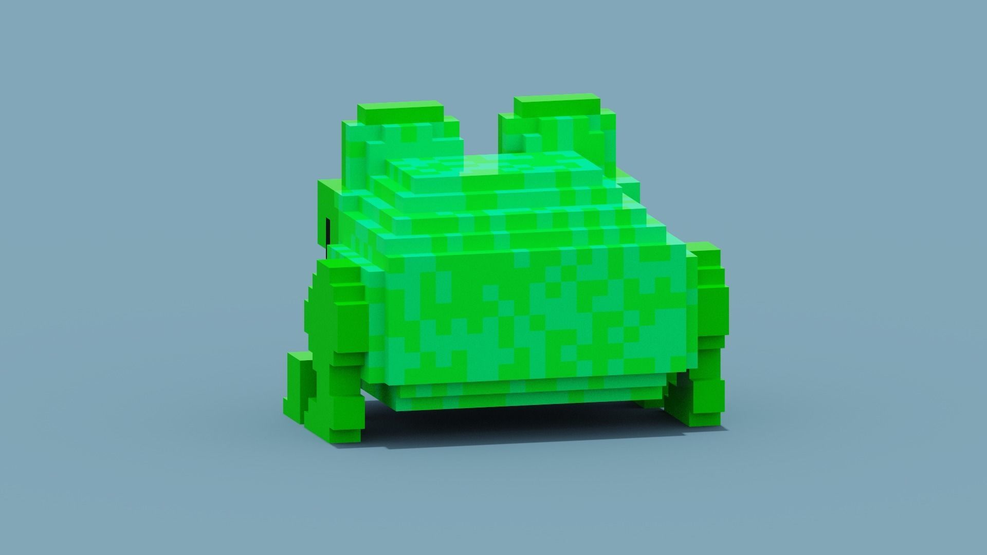 Voxel Frog Low-poly 3D model_4