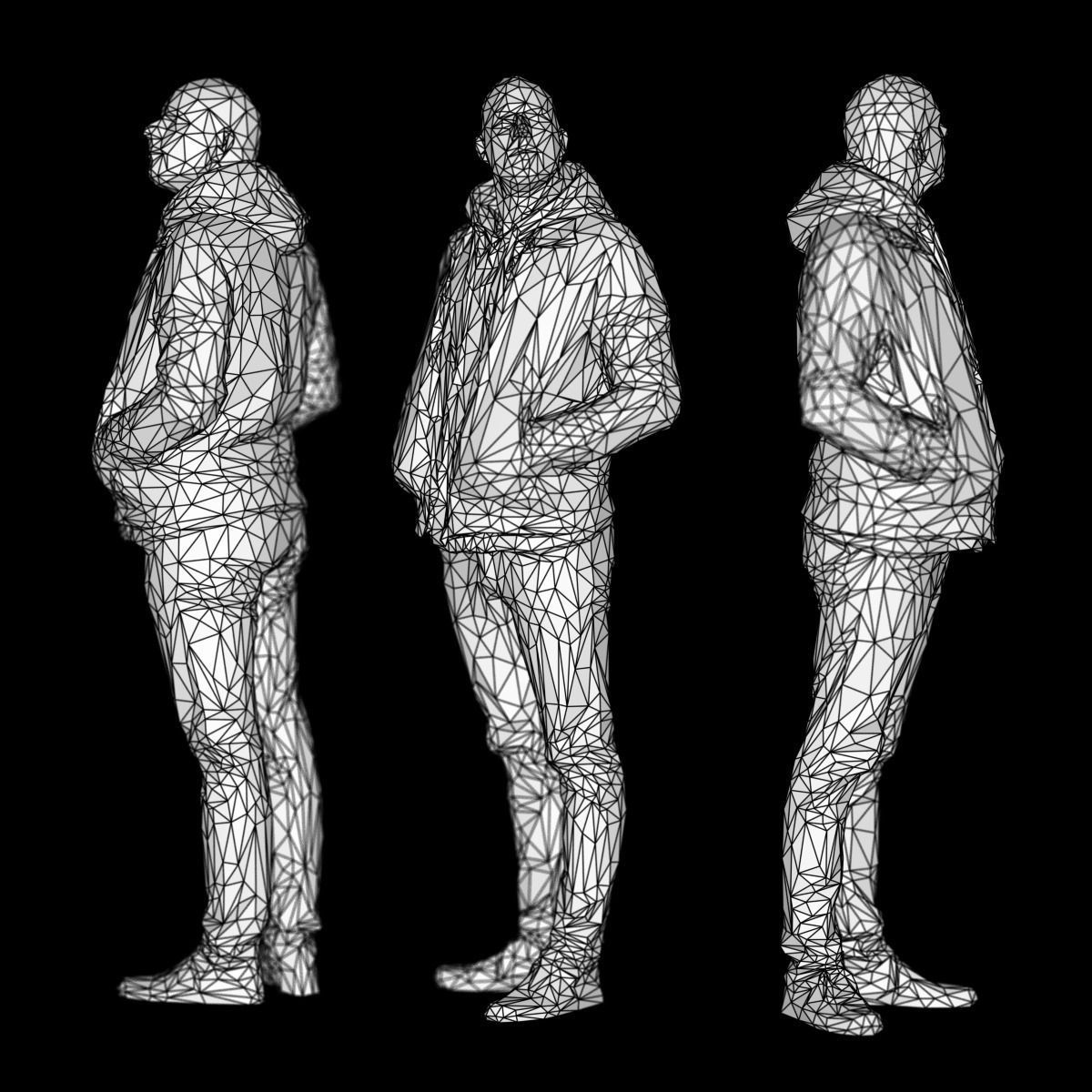 Casual Male Low Poly Low-poly 3D model_4