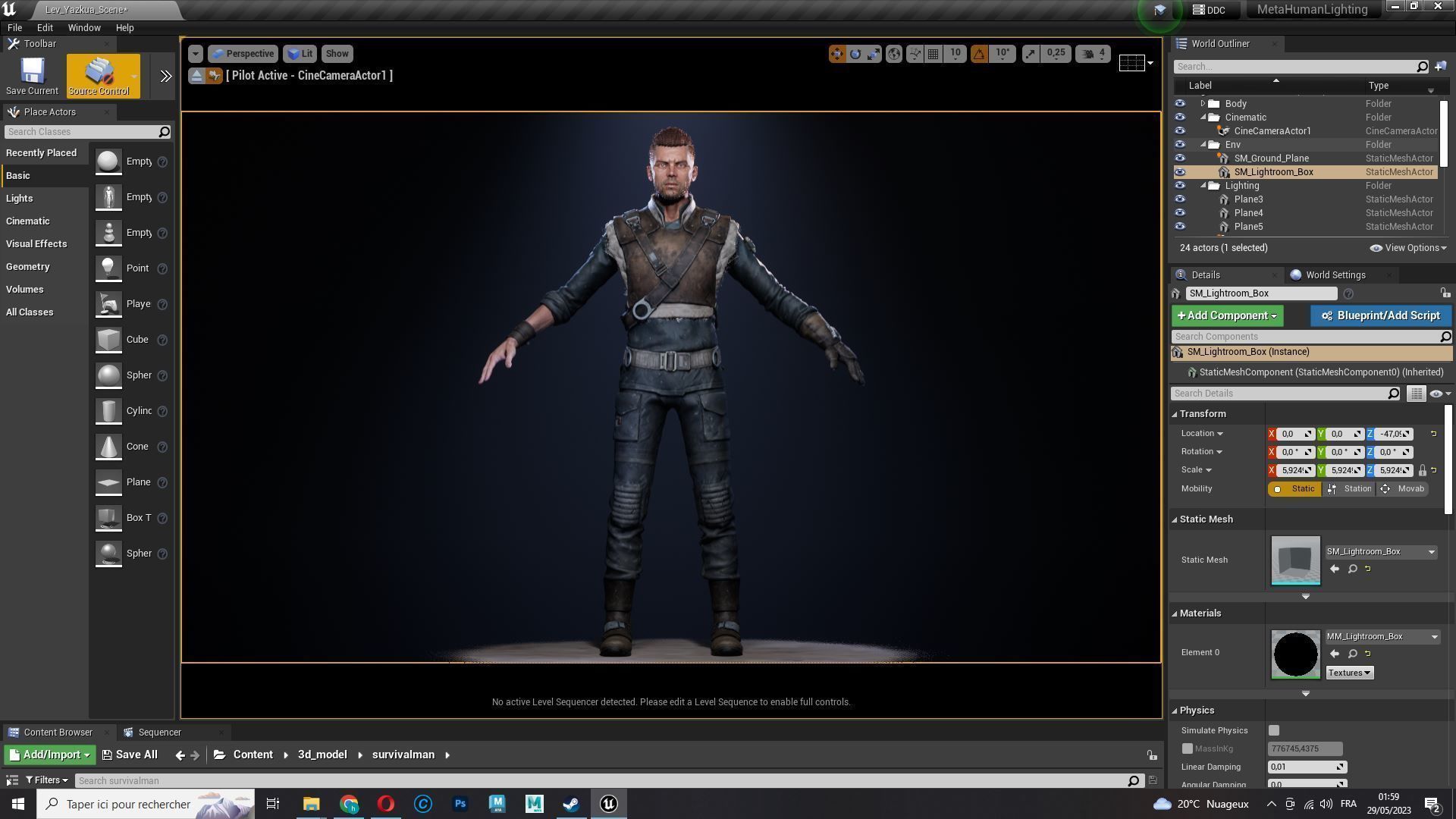 Realistic survival man scifi Low-poly 3D model_20