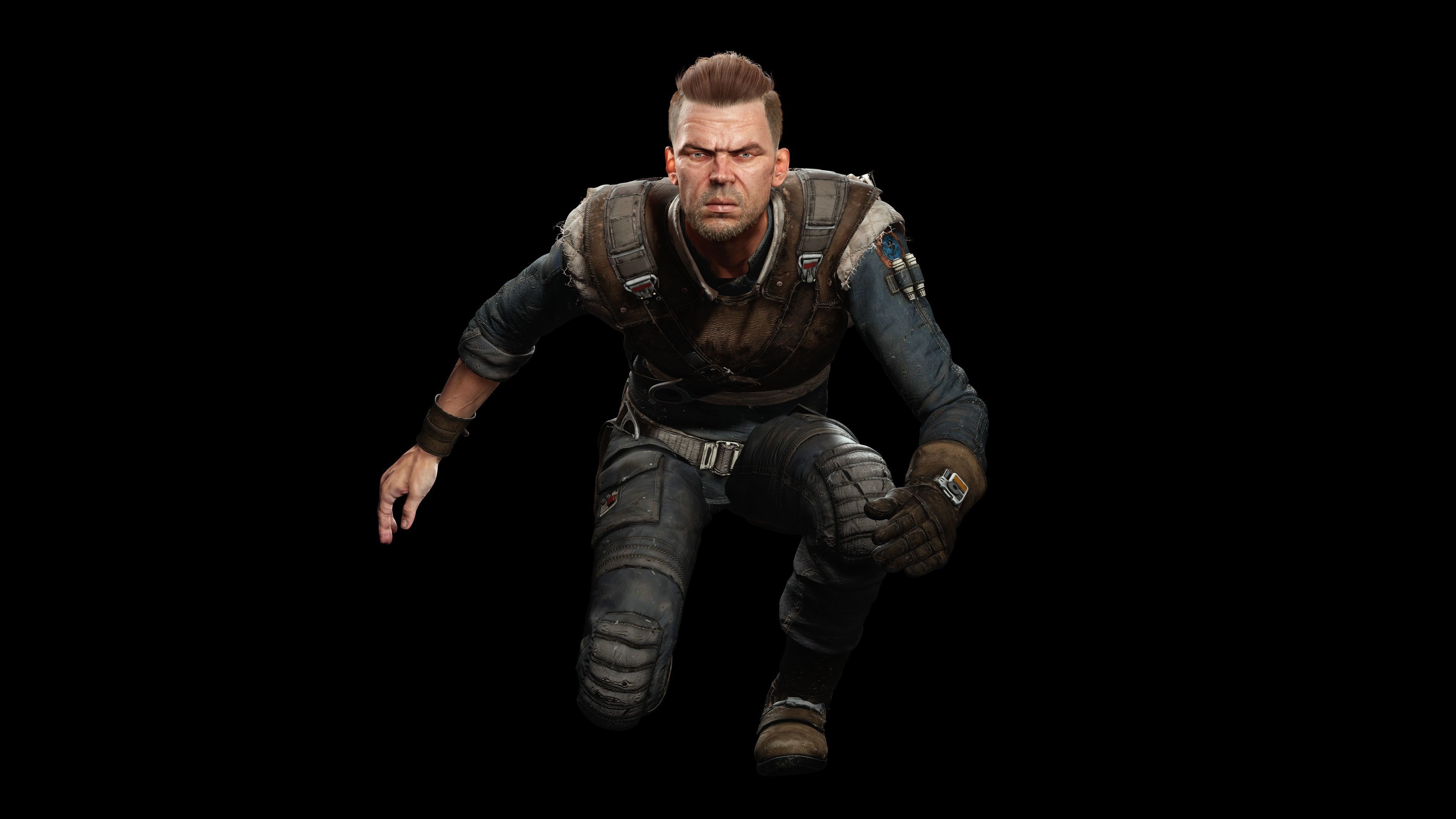 Realistic survival man scifi Low-poly 3D model_9