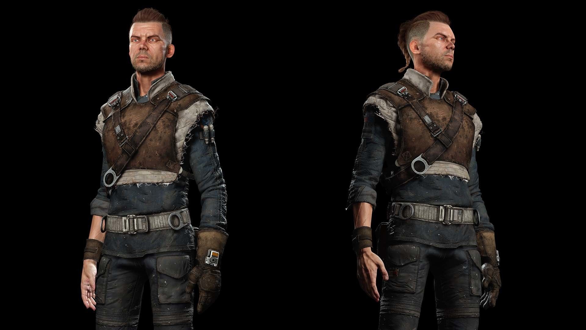 Realistic survival man scifi Low-poly 3D model_2