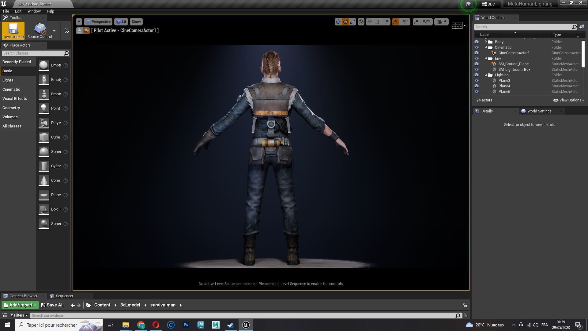 Realistic survival man scifi Low-poly 3D model_21