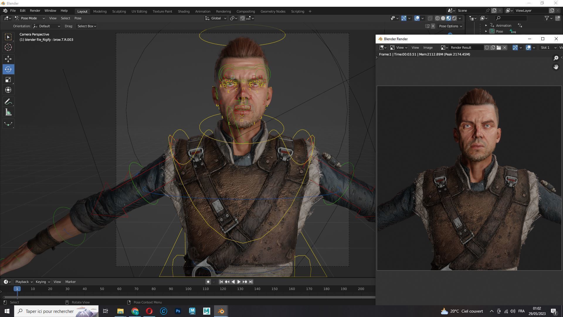 Realistic survival man scifi Low-poly 3D model_15