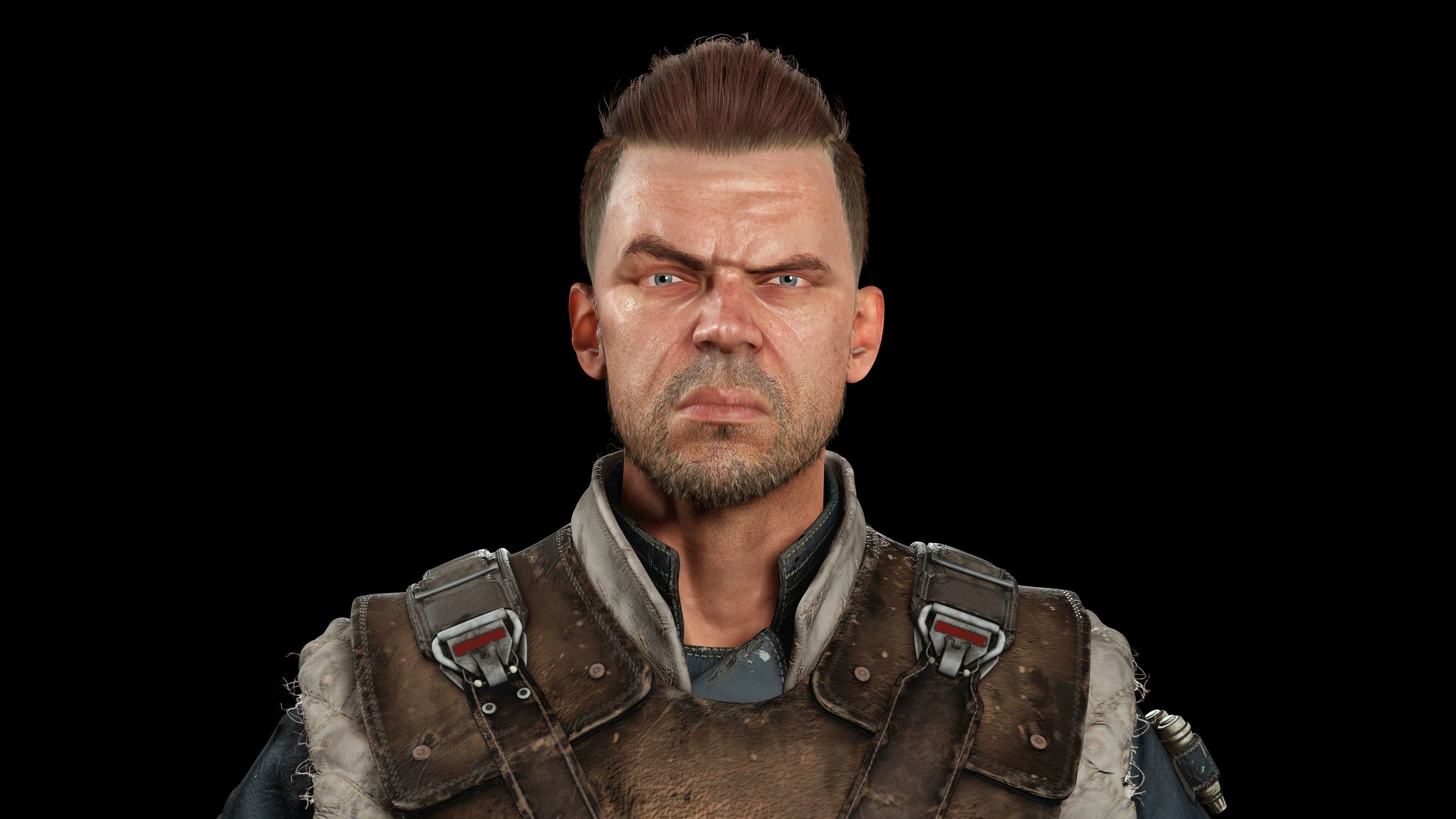 Realistic survival man scifi Low-poly 3D model_6