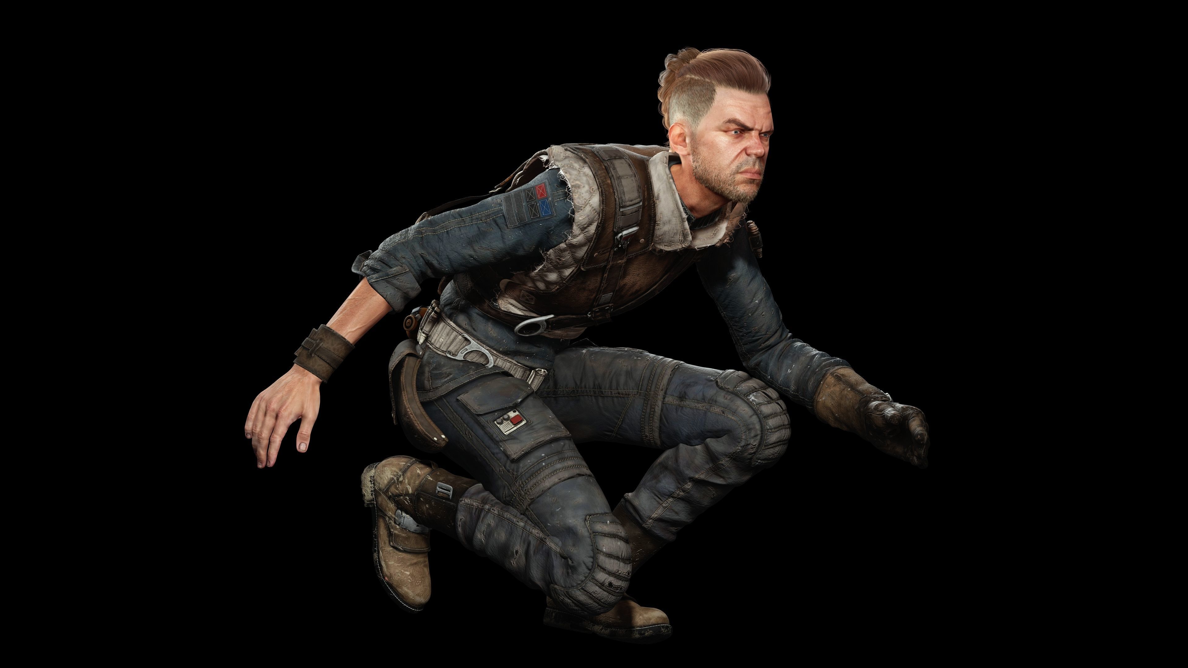 Realistic survival man scifi Low-poly 3D model_8