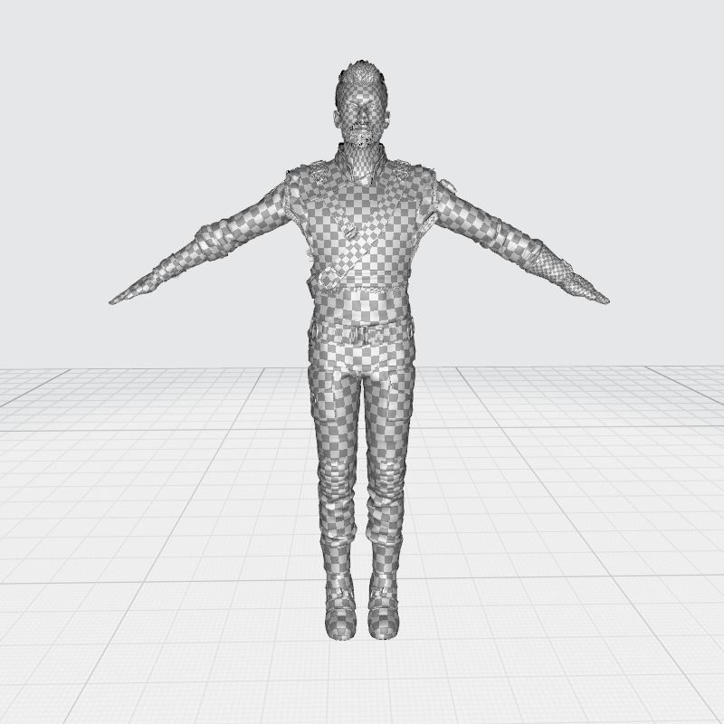 Realistic survival man scifi Low-poly 3D model_27