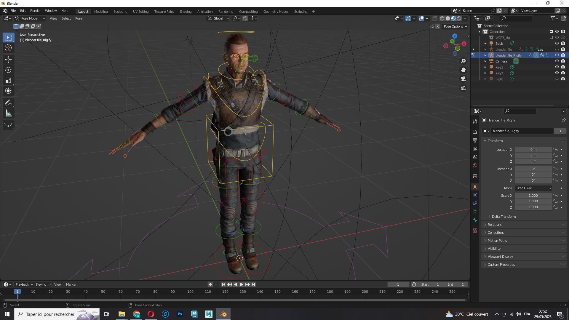 Realistic survival man scifi Low-poly 3D model_13