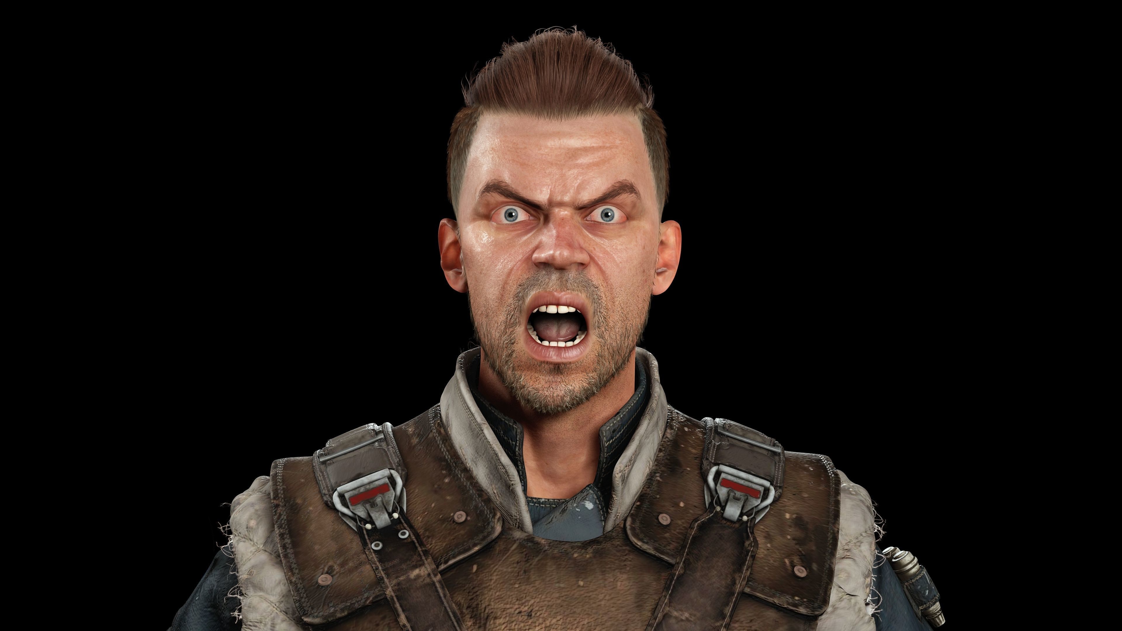 Realistic survival man scifi Low-poly 3D model_4