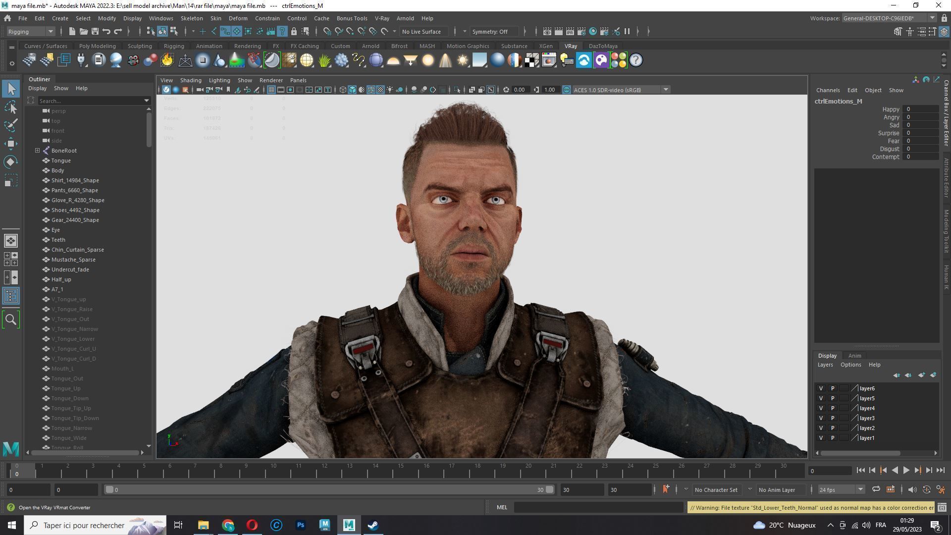 Realistic survival man scifi Low-poly 3D model_18