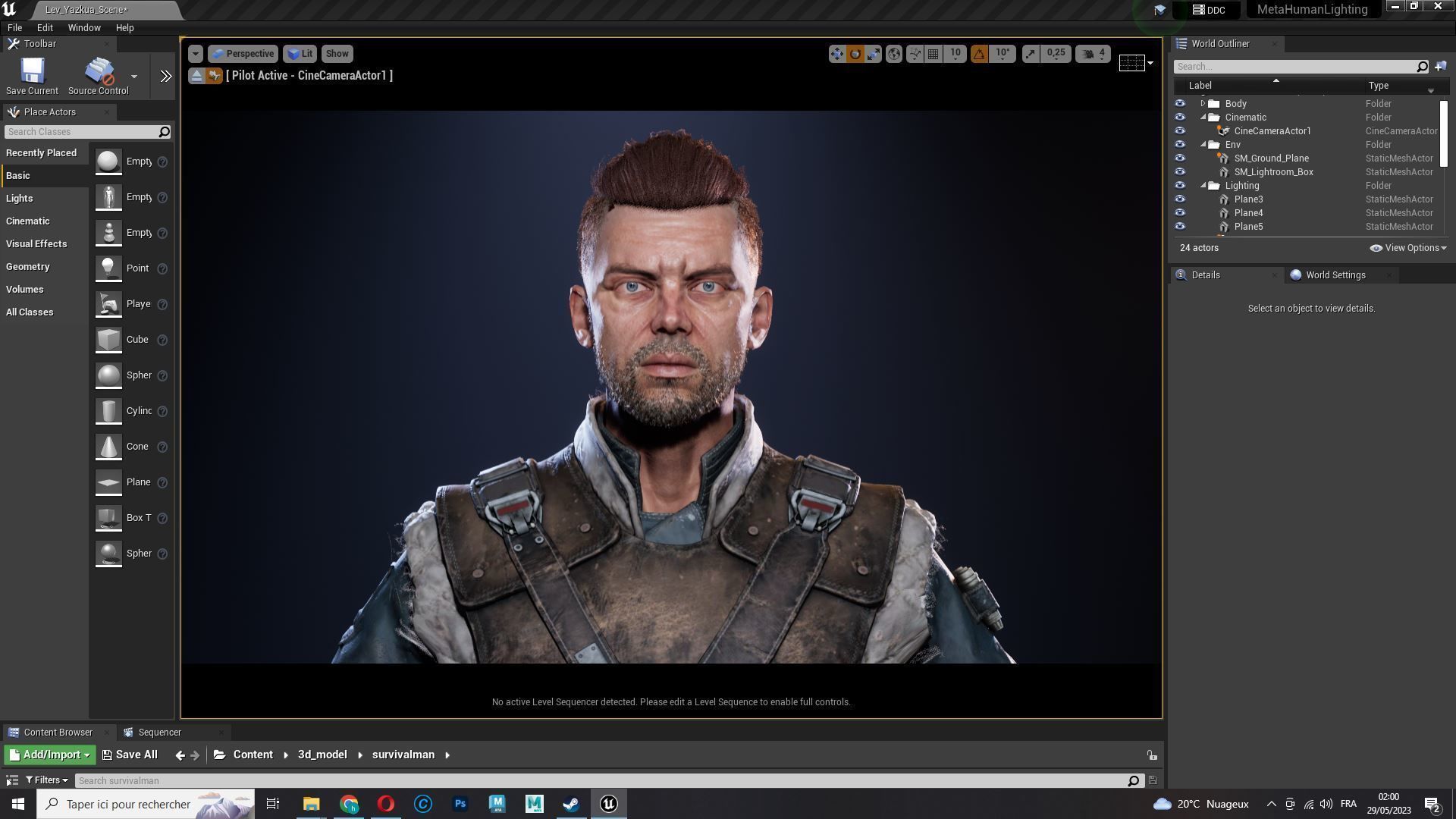 Realistic survival man scifi Low-poly 3D model_22