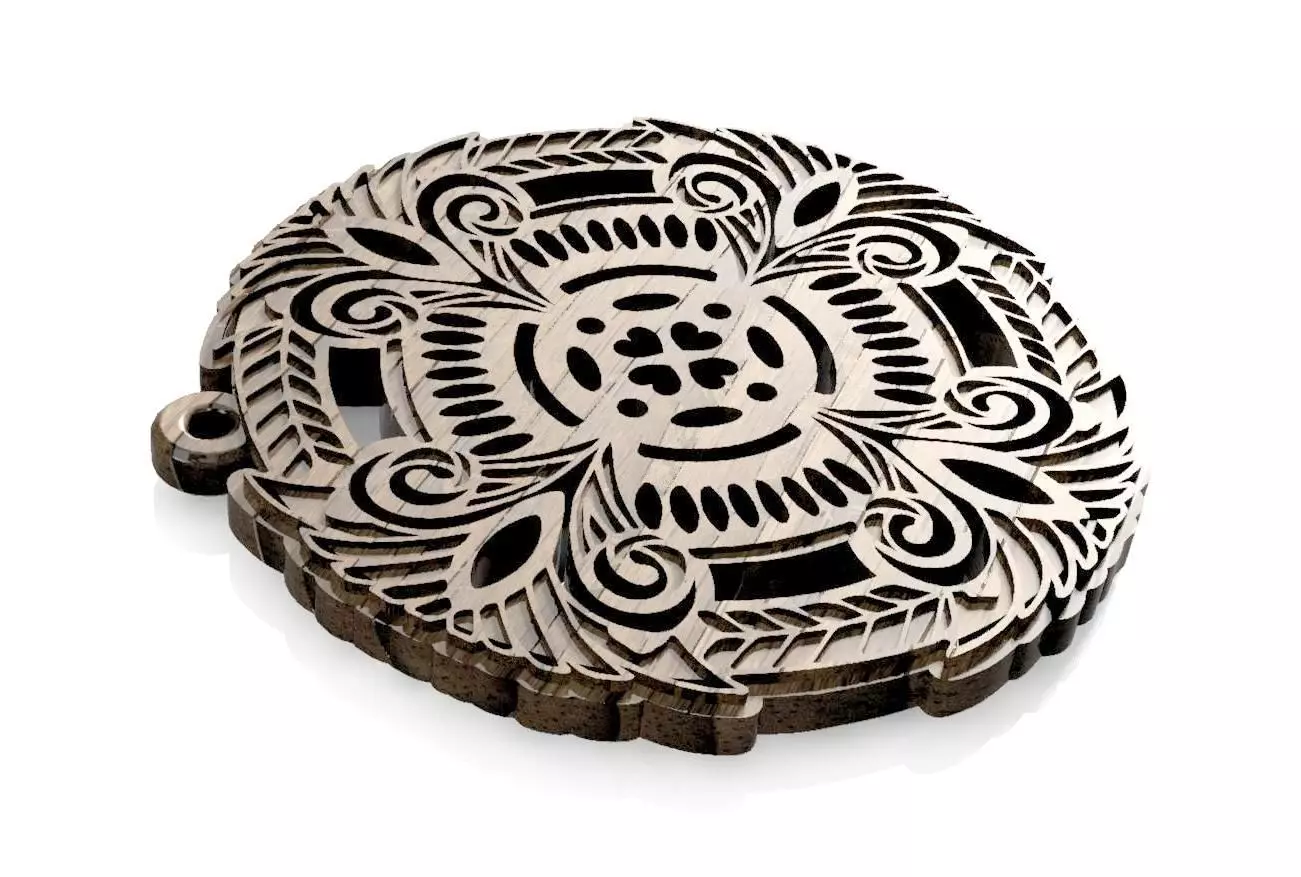 HM Mandala 020 Keychain or Earring 3D print model 3D print model