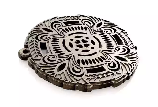 HM Mandala 020 Keychain or Earring 3D print model