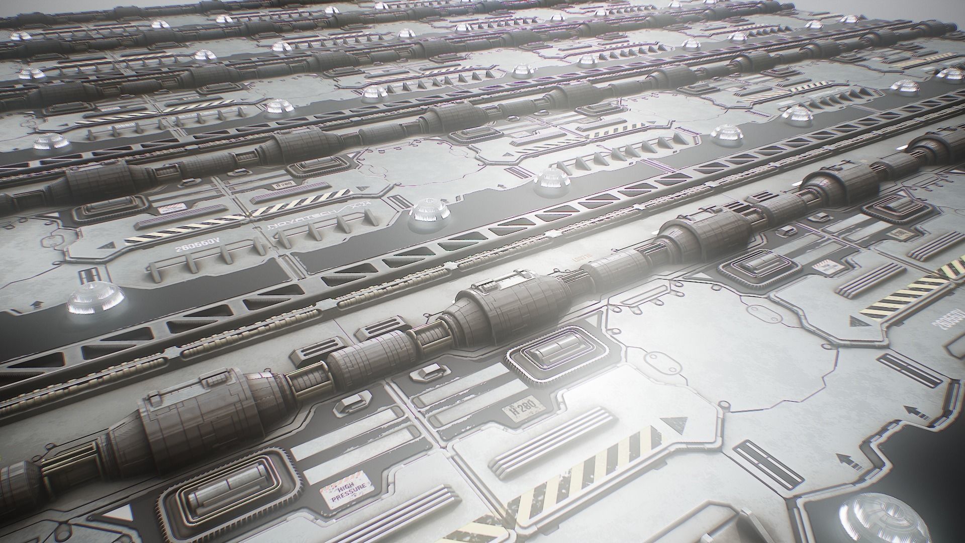 PBR Sci-Fi Texture Pack 01 Low-poly 3D model_3