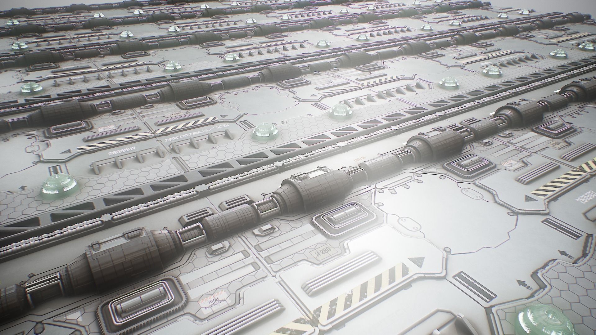 PBR Sci-Fi Texture Pack 01 Low-poly 3D model_15