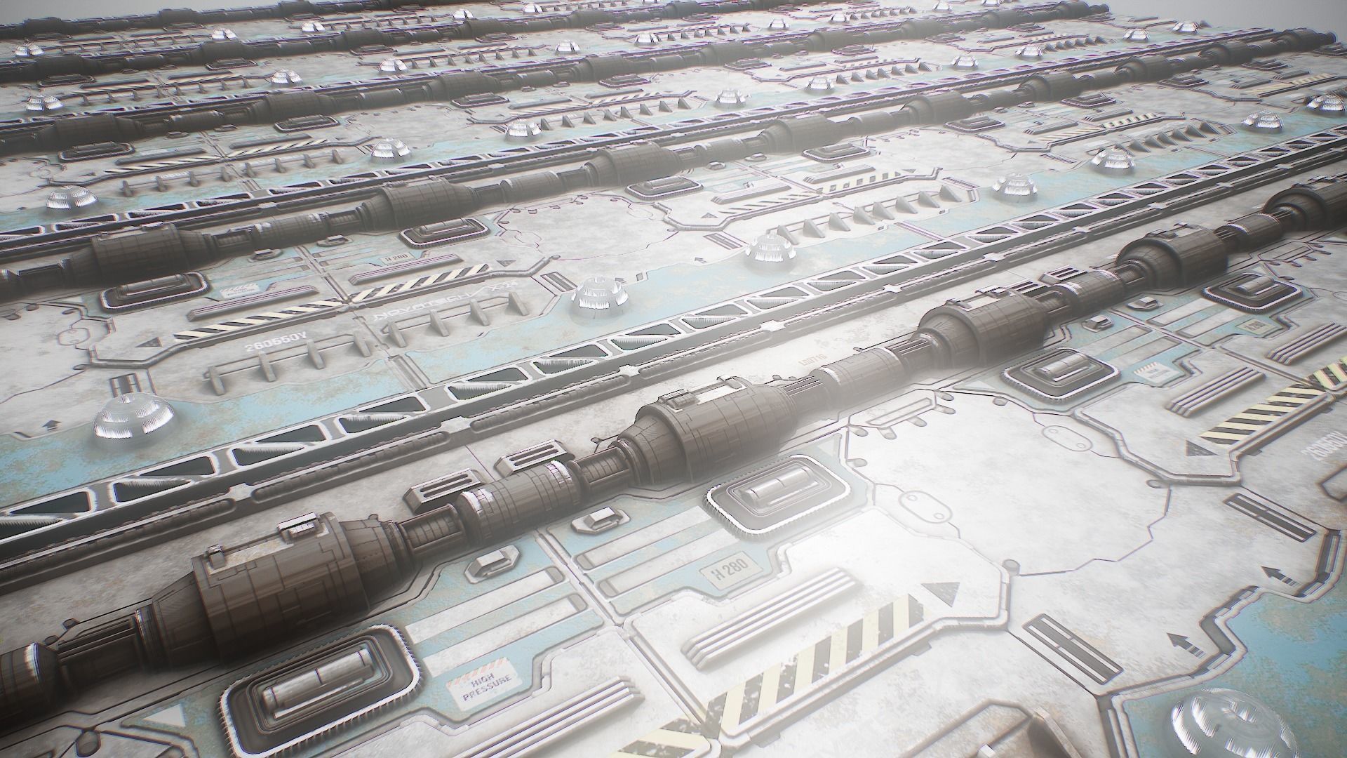 PBR Sci-Fi Texture Pack 01 Low-poly 3D model_9