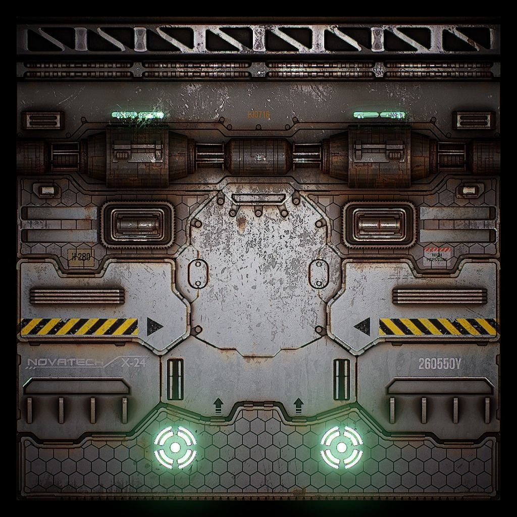 PBR Sci-Fi Texture Pack 01 Low-poly 3D model_17