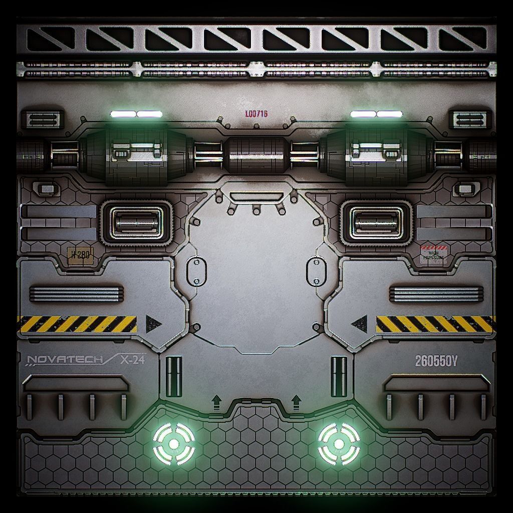 PBR Sci-Fi Texture Pack 01 Low-poly 3D model_14