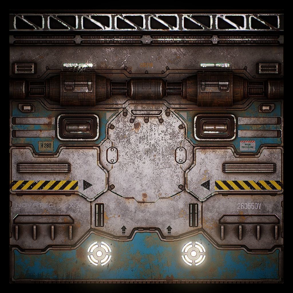 PBR Sci-Fi Texture Pack 01 Low-poly 3D model_11