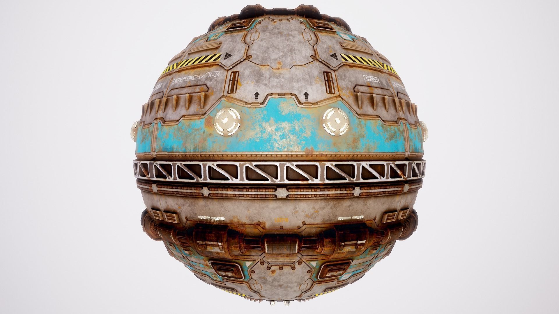 PBR Sci-Fi Texture Pack 01 Low-poly 3D model_10