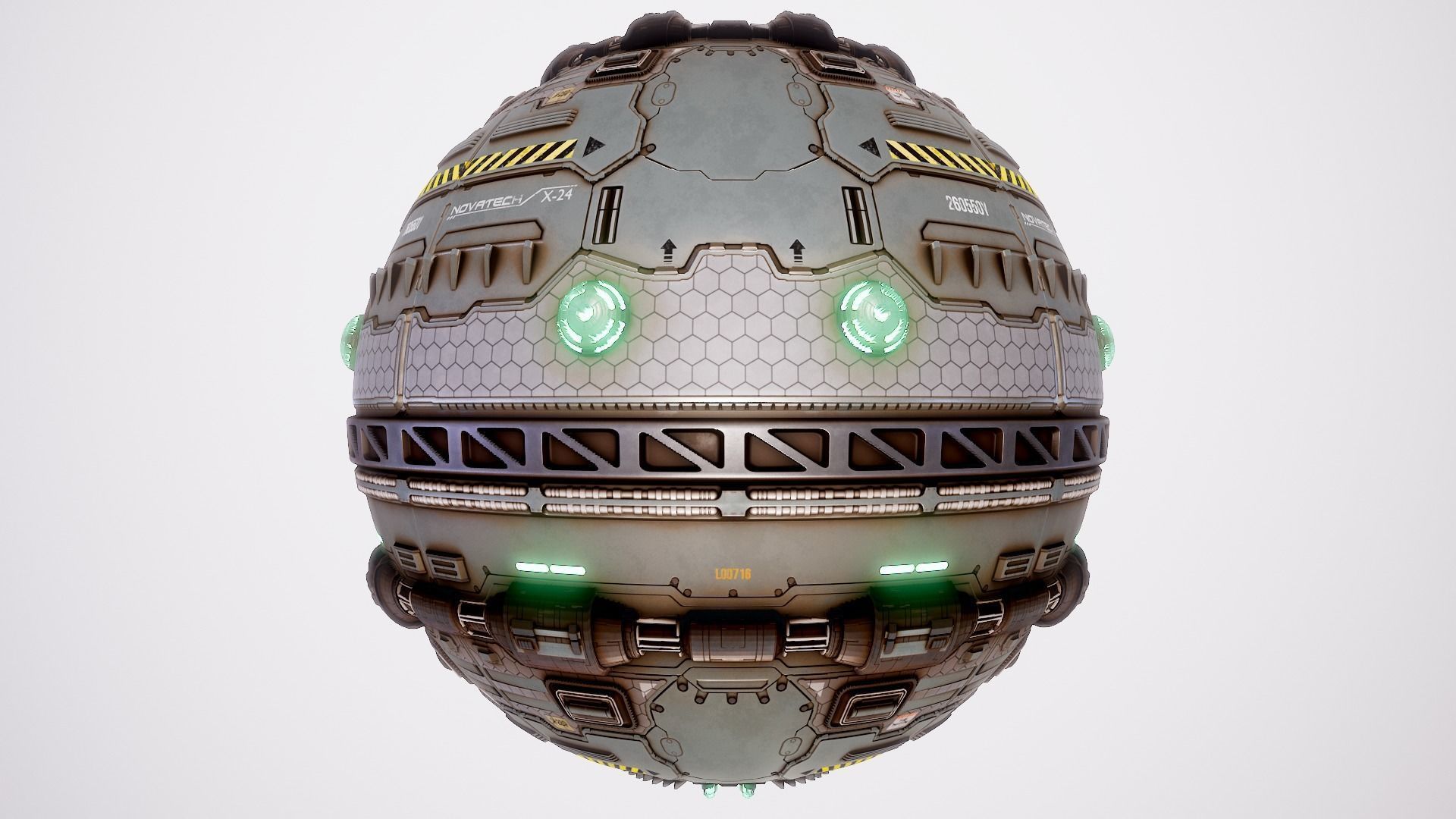PBR Sci-Fi Texture Pack 01 Low-poly 3D model_13