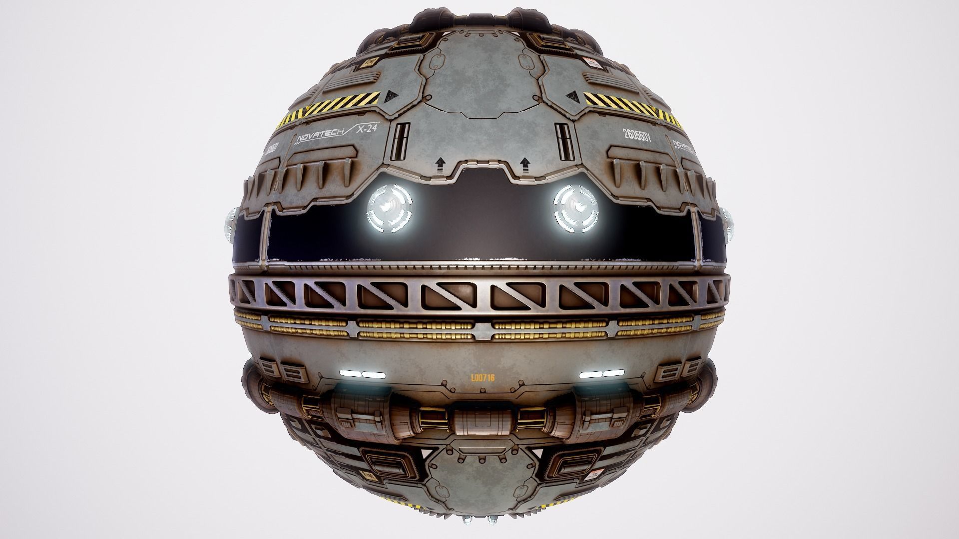 PBR Sci-Fi Texture Pack 01 Low-poly 3D model_1