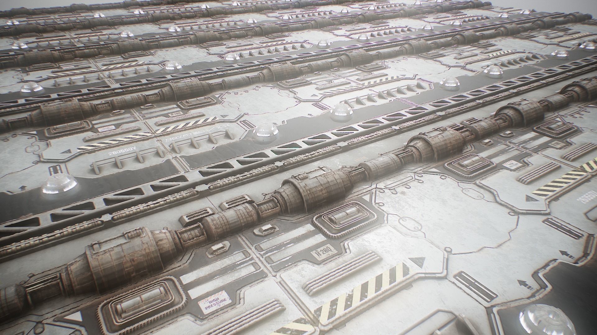 PBR Sci-Fi Texture Pack 01 Low-poly 3D model_6