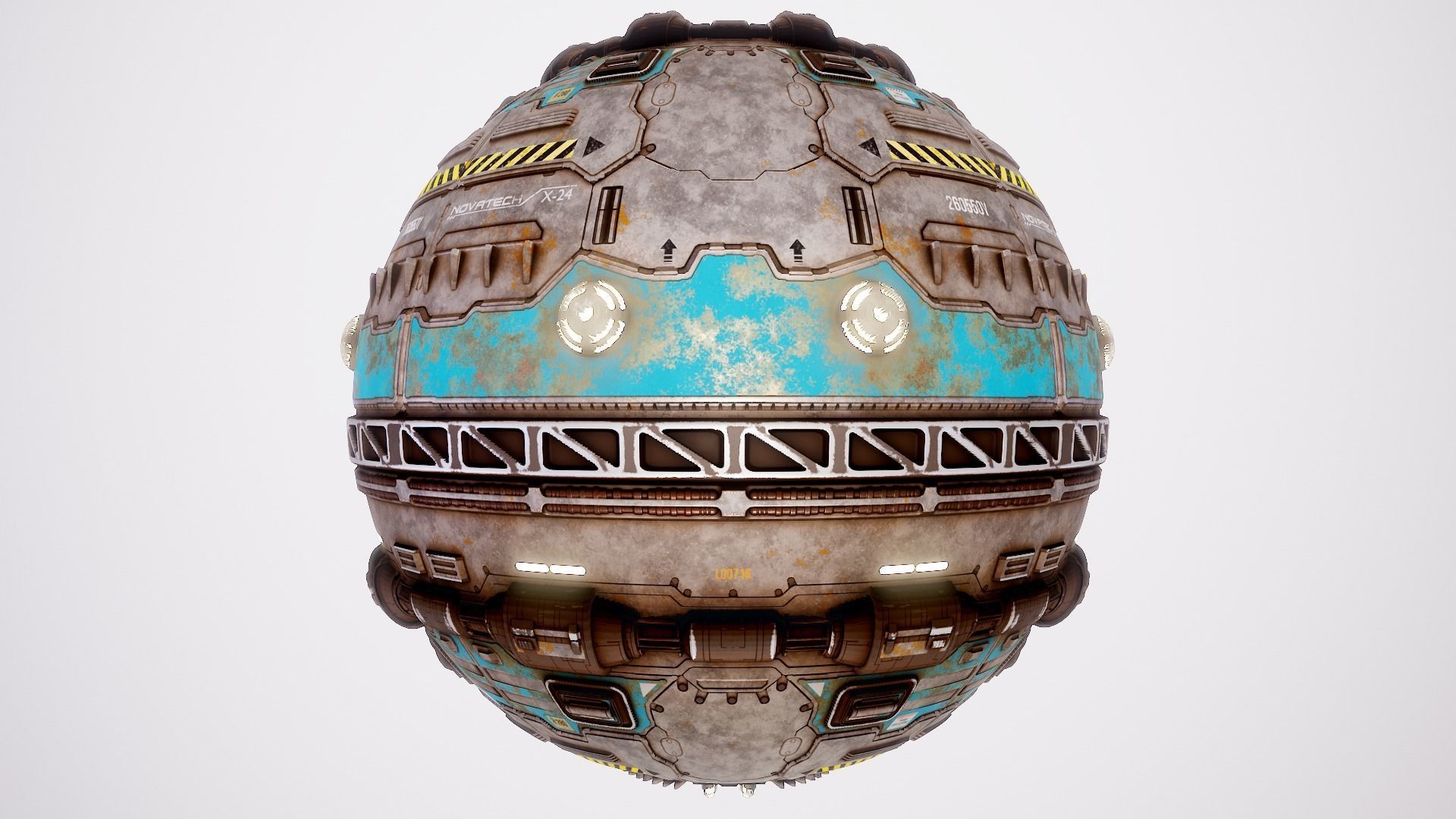 PBR Sci-Fi Texture Pack 01 Low-poly 3D model_7