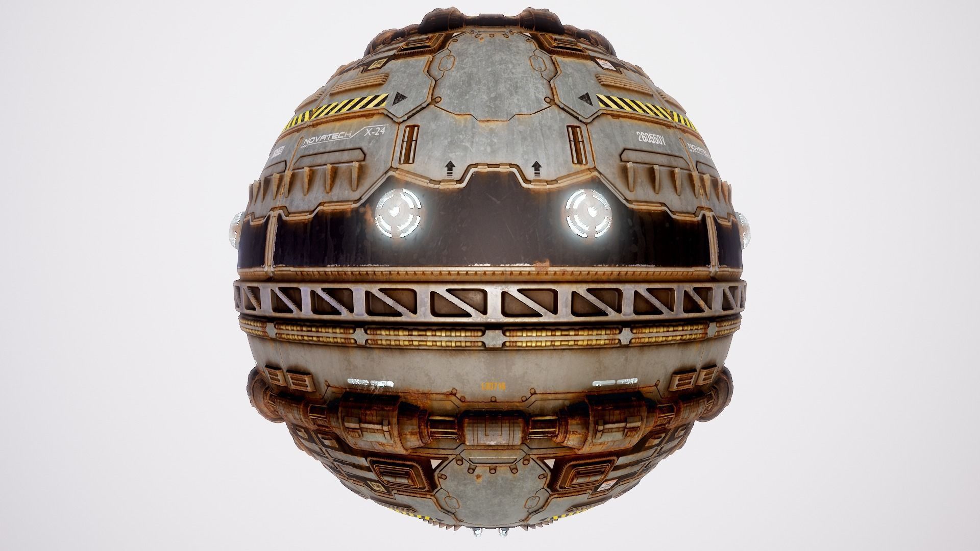 PBR Sci-Fi Texture Pack 01 Low-poly 3D model_4