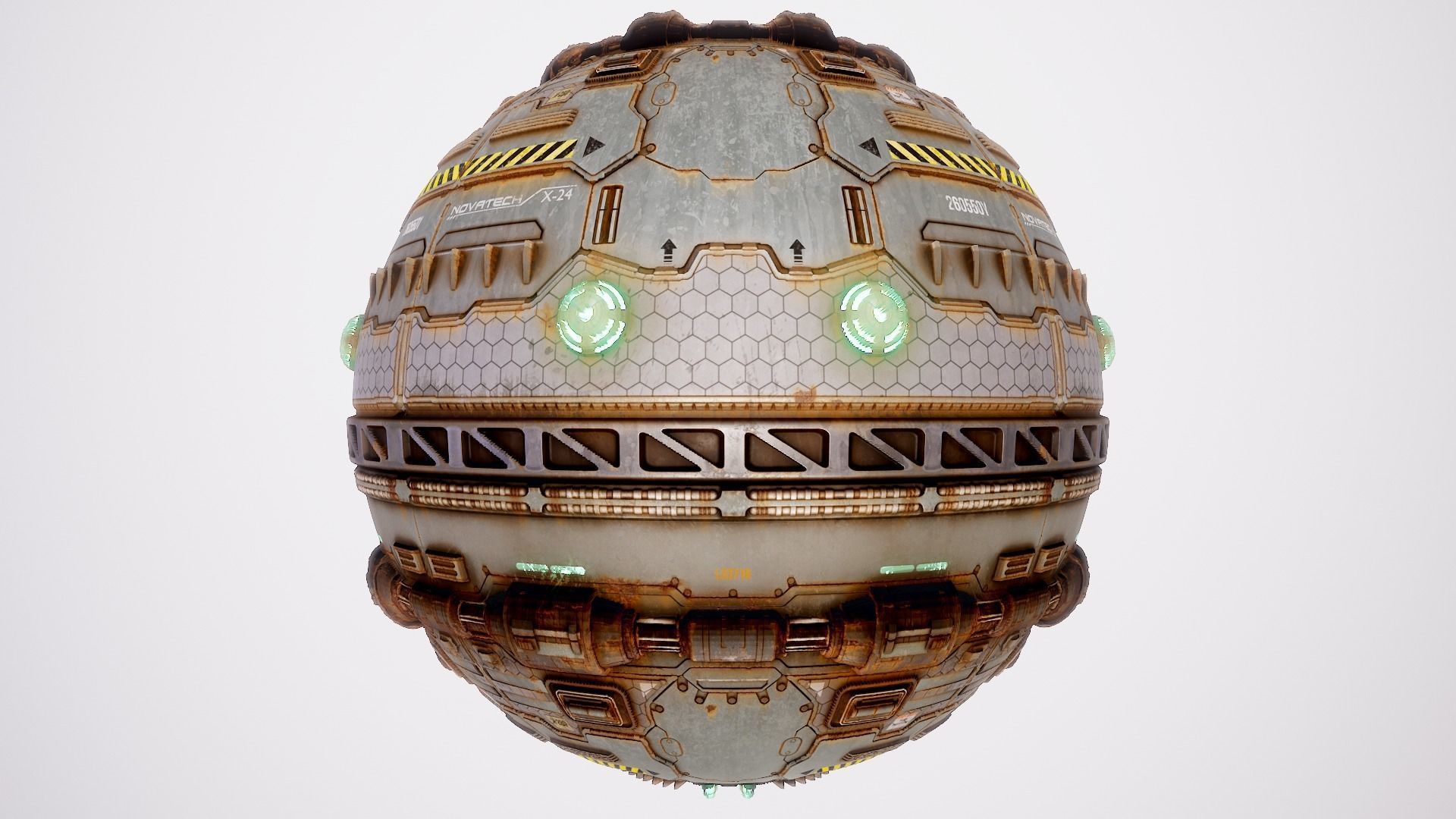 PBR Sci-Fi Texture Pack 01 Low-poly 3D model_16