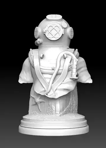 Jake Mark V Diver Bust 3D print model
