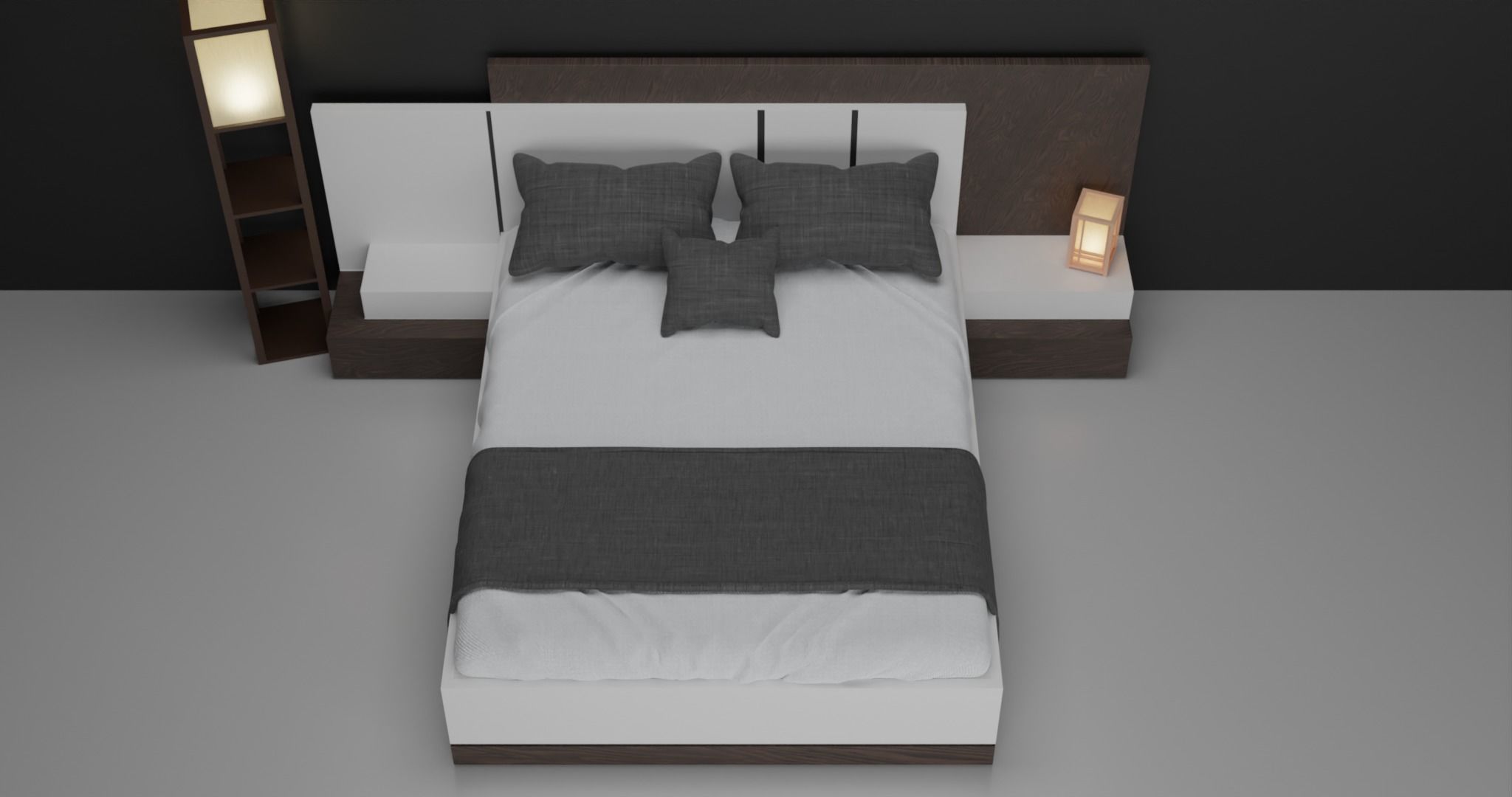 Modern bed by Devoart 3D model_4
