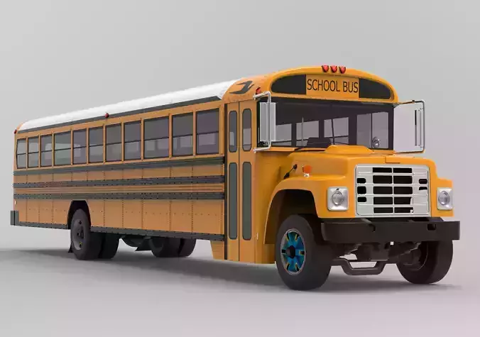 Blue Bird International S1800 School Bus 3D model